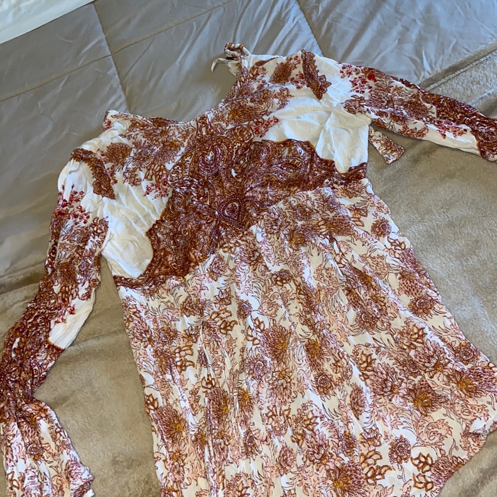 Free people rust and cream boho dress/tunic